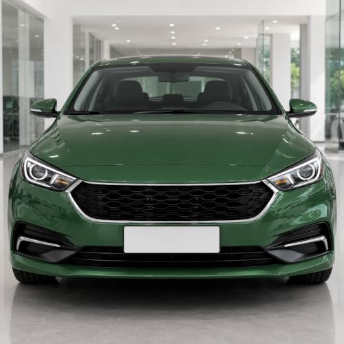 Image of WISDOM Olive Green Glossy Vehicle Wrap Vinyl High Gloss Finish Easy Apply Air-Release Weatherproof DIY Car & Motorcycle Wrap (Olive Green Glossy, 20 Inch X 12 Feet)