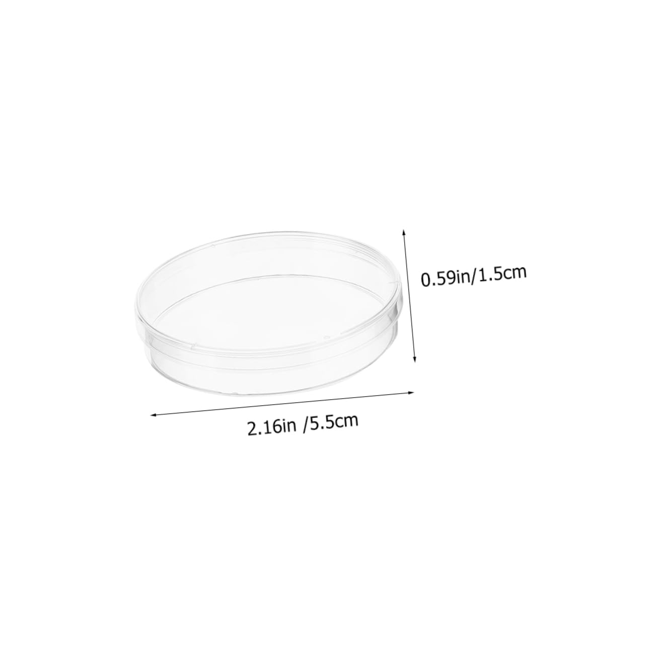 SOLUSTRE Petri Dishes Set of 10 Agar Petri Dishes with Lids Culture Plates for Home School Lab