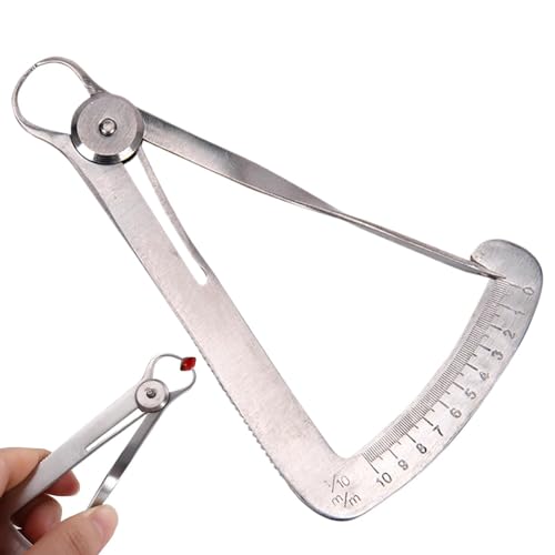 Calibrador de medición de metal, Calibrador de alta precisión | Herramienta de instrumentos de medición para dentistas | Calibrador triangular de acero inoxidable de alta precisión para material