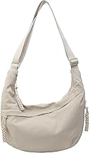 Lyrovo Travel Crossbody Crescent Bags for Women Over Shoulder Purse with Zipper Half Moon Sling Bag & Waist Bag Unisex Chest Bag