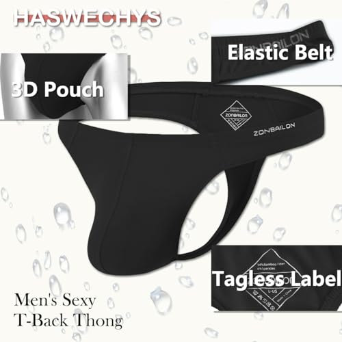 Mens Sexy Thong Underwear Low Rise T-Back Underpant Hot G-String Bikini3