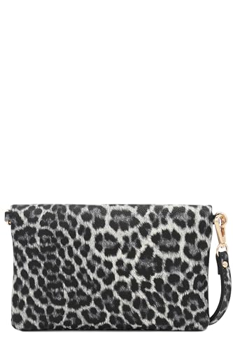 Image of FashionPuzzle Envelope Wristlet Clutch Crossbody Bag with Chain Strap