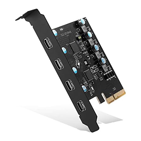 PCIe Gen3 x2 USB 3.2 / 3.1 Karte ASM3142 PCI Express auf 4 Port Typ C HUB interne Erweiterungskarte Controller Adapter PCI Express Karte Desktop PC Unterstützung mehrere INs Cover