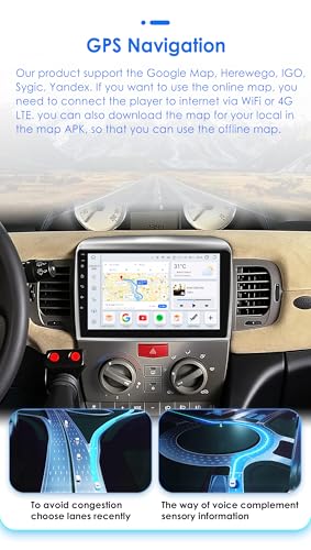 Autoradio Android 13 haute performance pour console Lancia Ypsilon 8-Core - 4