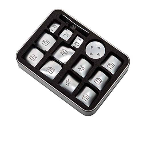 WEMUR Etiqueta engomada del Interruptor de Control, Etiqueta engomada de los Botones de elevación de la Ventana del Interruptor de Vidrio del Coche, Accesorios internos para Tesla Model S X Cover