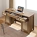 SICOTAS Rattan Vanity Home Office Desk - 52
