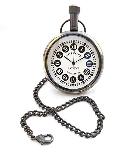 K V HANDICRAFTS Royal Gold Antique Brass Swiss Made White Color Dial - Antique Pocket Gandhi Watch Royal Look Indian Handicraft Premium Gift Item (B08BC12Y6F) Amazon Price History, Amazon Price Tracker
