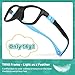 BiBiBear Kids Glasses for Toddlers 2-5 - Unbreakable & Lightweight TR90 Frame, Bendable Fashion Eyewear, Non Prescription (Blue & Black)