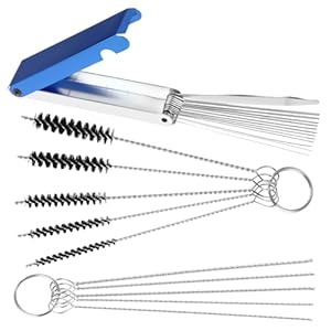 Cobee Carburetor Carbon Dirt Jet Remove Cleaner, 13 Cleaning Wires Set, 10 Cleaning Needles, 5 Nylon Brushes Tool Kit, 1 Sharp Pick Tool Kit For Motorcycle Atv Moped Welder Carb Chainsaw Spray 4