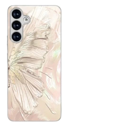 Image of Peeperly Back Cover Case for Samsung Galaxy S23 Ultra Scratch Resistant Anti-Slip TPU Shockproof Protective Durable Elegant Butterfly Half-Wing Textured Case for Girls & Women