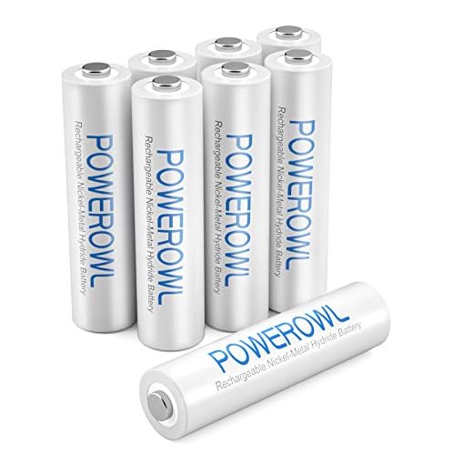 POWEROWL AAA Laddningsbara Batterier Förladdning 1000 mAh Hög kapacitet 1,2 V Ni-MH Laddningsbara AAA-Batterier Låg Självurladdning