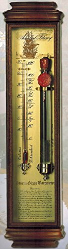 Sturmglas Barometer nach Admiral Fitzroy mit Thermometer
