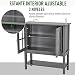 HOMCOM Armario Auxiliar Interior para Cocina Salón Aparador Cocina de Almacenamiento Estilo...