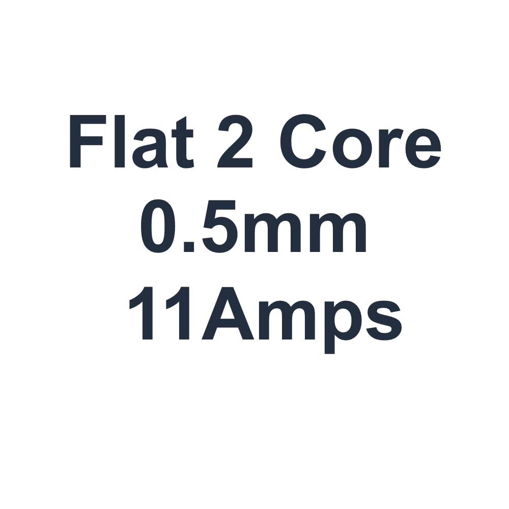 Wire4u 12V 24V AUTOMOTIVE 2/3/4/5/7 CORE THINWALL RED/BLACK CAR CABLE WIRE ROUND/FLAT (Flat 2 Core 0.5mm 11Amps, 50 Metres) - Image 3