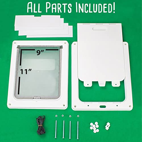 Medium Breed Locking Pet Door - 11" X 9" Opening With Hard Plastic Flap By Weebo Pets #TOP5