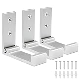 YOCZOX - Pack de 3 ganchos de pared plegables de aleación de aluminio. Gancho individual para abrigos, para cocina, baño, dormitorio, etc.