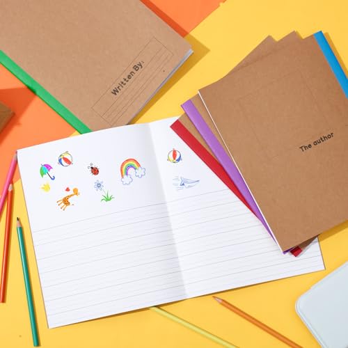 Henoyso 10 Pack Primary Composition Notebook, 9-3/4" x 7-1/2", Kids Primary Journal, K-2 Writing Notebook for Kids Student Draw Write Story Journal Half Blank Books(Fresh Color) - Image 6