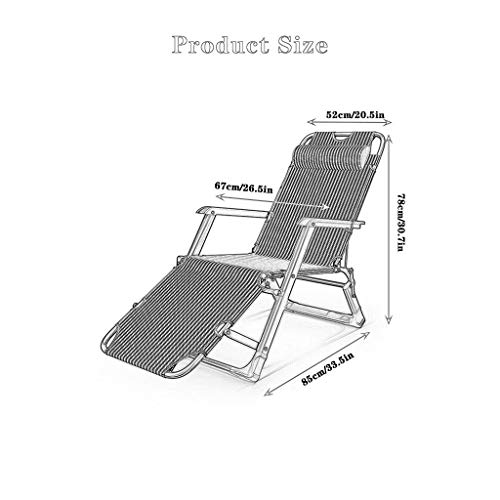 Chaise longue inclinable en métal compacte et imperméable pour balcons et petits jardins
