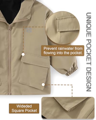 Image of Kids Boys' Windbreaker Jacket, Boys Zip Up Hoodie Coat Transitional Late Spring /Early Fall Jackets for Kids