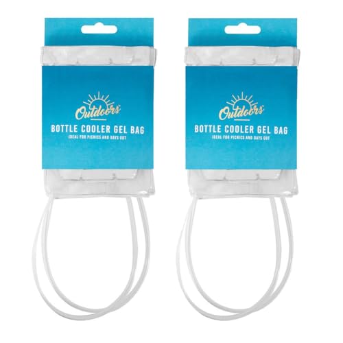 YöL Pack of 2 Drinks Bottle Cooler Bag - Freezable Beer Wine Champagne Pouch With Handles, Summer Party Picnic BBQ Camping