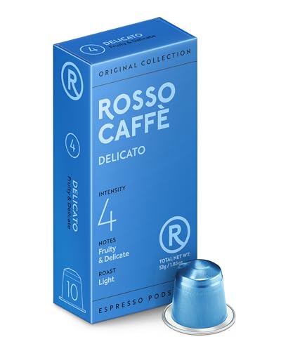 ロッソカフェ 60杯分 「デリカート」ネスプレッソ マシン用 コーヒー 互換カプセル Rosso Caffe アルミ カプセル Delicato ネスプレッソ「オリジナル」 マシン対応