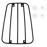 SOESFOUFU オートバイ用吸盤式燃料タンク荷物ラック ブラック 耐久性メタル製 ツーリングバッグ対応 簡単取付 取り外し可能 荷物運搬補助用品