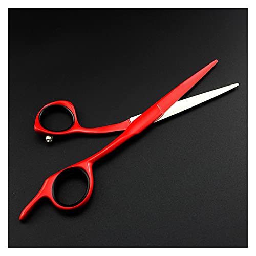 Ciseaux de barbier rouge 5 à 6 pouces pour coupe de cheveux