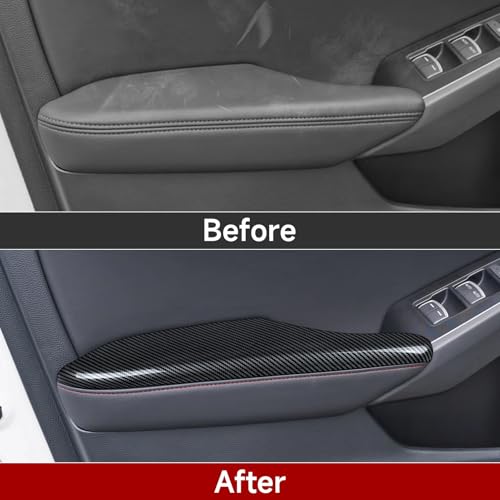 Image of Door Handle Armrest Cover Trim Decals for 2022 2023 2024 2025 2026 Honda Civic 11th Gen Accessories ABS Carbon Fiber Stickers