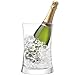 LSA International Moya Champagne Serving Ice Bucket and Flutes 6 oz, Set of 7, Luxury Elegant Curved Mouth Blown Glassware