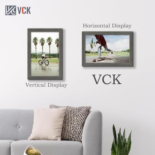 Image of VCK 11x17 Picture Frames 3 Pack, Grey Wood Poster Frame, Wall Display