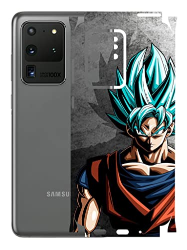 Image of AtOdds - Samsung Galaxy S20 Ultra Mobile Back Skin Rear Screen Guard Protector Film Wrap (Coverage - Back+Camera+Sides) (Goku)