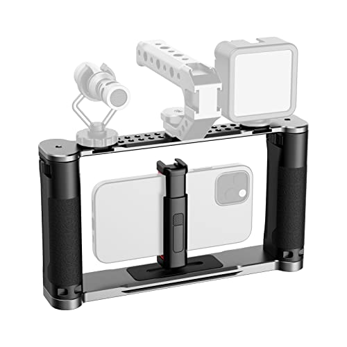 Uurig Ph-03 Cell Phone Stabilizer For Video Recording -Camera Stabilizer Rig +Phone Mount - Iphone Filming Accessories - Phone Video Stabilizer Handheld #TOP28