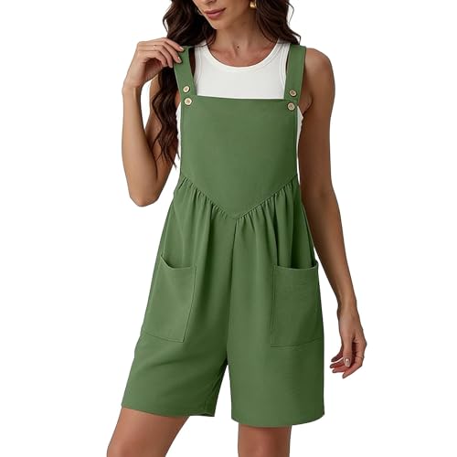 Combinaison d'été ample Ybing pour femme et adolescente avec taille élastique