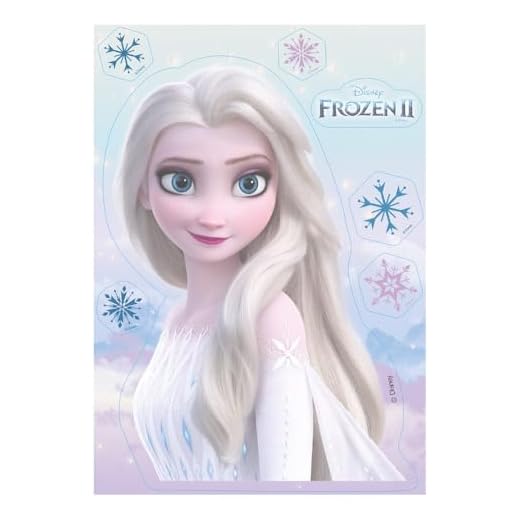 dekora - Adornos Comestibles de Oblea para Decoracion Tartas de Cumpleaños Infantiles de Frozen II (114412)
