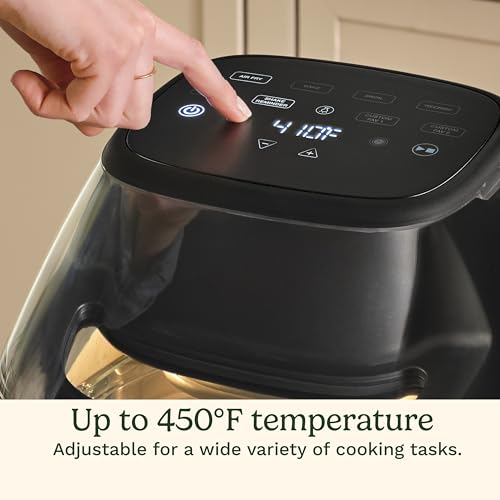 Cuisinart ClearView 4-Quart Air Fryer with Glass Basket and PFAS-Free Ceramic Nonstick Crisper Plate, 5 Cooking Functions, 2 Custom Presets, Adjustable Temperature up to 450°F, 3-Year Warranty, AFC-4 - Image 6