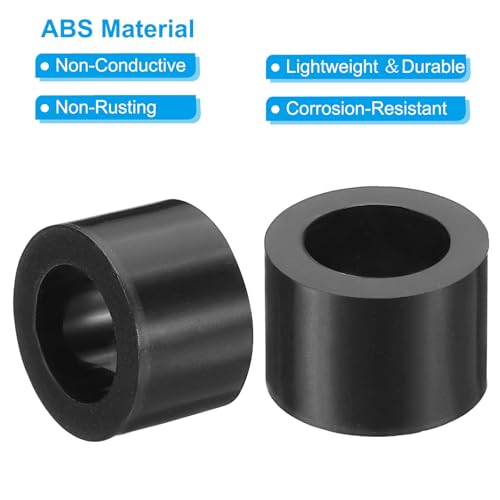 PATIKIL 30 Stück Distanzhülsen M10 Runde ABS Abstandshalter Unterlegscheibe 10.2 mm ID, 16mm OD, 12 mm Länge Ohne Gewinde Isolierung Distanzhülsen Schalter und Elektro Steckdose Hardware