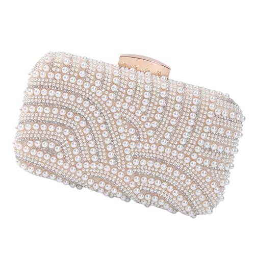 Sac de soirée brodé haut de gamme orné de perles fines d'imitation