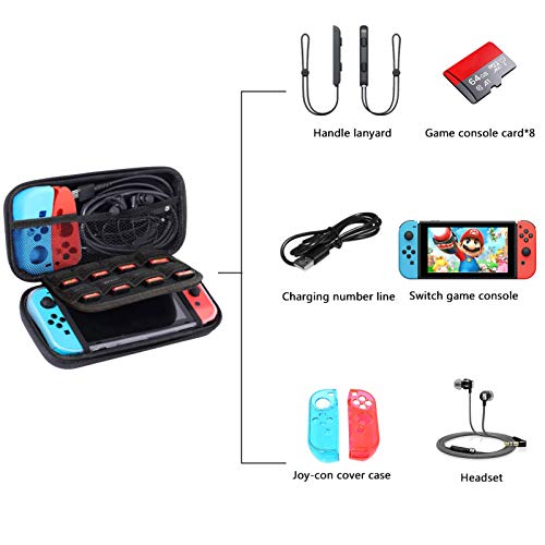 image for HONEST KIN Portable Nintendo Switch Lite Case with 8 Games Cartridges 
