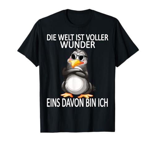 Bevor du fragst Nein lustiges Design mit süßem Pinguin T-Shirt