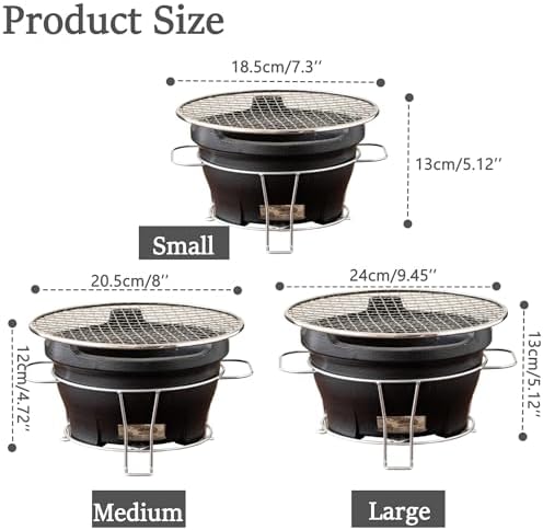 Portable Clay Charcoal Camping Stove with Metal Rack & Grill - Ideal for Outdoor BBQ, Hiking, & Picnics - Compact Design for 1-4 People, Perfect for Backpacking Adventures