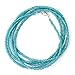 Kathy Bankston Handmade Matte Transparent Turquoise Seed Bead Necklace, Thin 1.5mm Single Strand