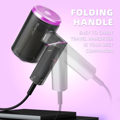 Loveps D091 Hair Blow Dryer With Diffuser, 1800W Ionic Hair Blow Dryer, Foldable Handle Travel Hair Dryer thumb #4