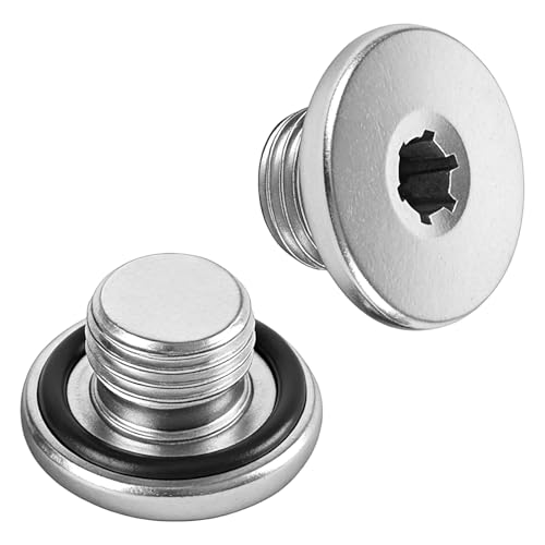 Lot de 2 bouchons de vidange d'huile avec joint, vis de vidange d'huile, pièces de rechange, rechange en métal durable compatible avec Opel Vauxhall Astra Chevrolet Cruze 90502556 93177277 93193367