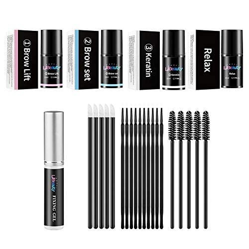 Libeauty Brow Lamination Kit Eyebrow Lift Kit Semi-Permanent Eyebrow Lasts For 6-8 Weeks DIY Lash & Brow Perm Use at Home or Salon Curled Eyelashes