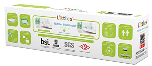 Littles Bed Guard Rail for Toddler Child & Baby. Fits Single Double Up to King Size Beds Blue 83 cm x 48.5 cm
