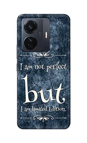 Image of Printed Hard Back Cover Case for Vivo iQOO Z6 Pro 5G | Vivo T1 Pro 5G | Vivo S15e Back Cover (I Am Not Perfect I Am Limited Edition) -1803
