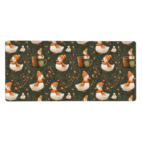 Tapis de bureau imprimé canard mignon pour ordinateur portable et clavier d'ordinateur