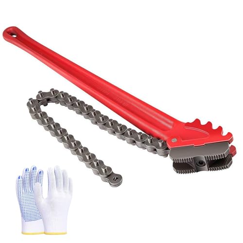 ZrgGea Chain Pipe Wrench 18 for 2 ~ 5 pipe diameter chain length 19.8. Heavy-duty chain pipeline tool for pipeline installation oilfield pipeline operations and maintenance
