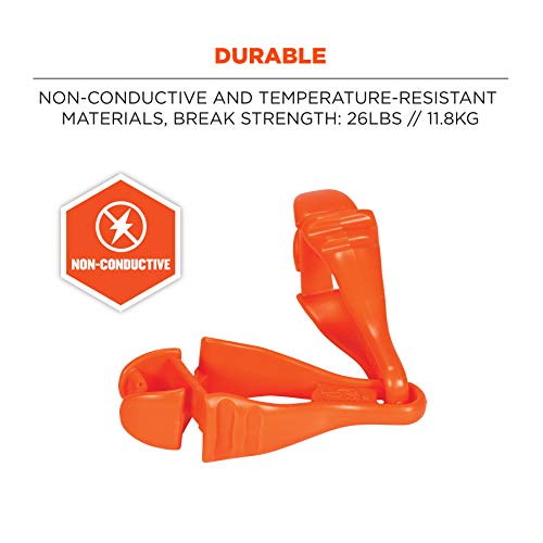 Image of Ergodyne Squids 3400 Glove Clip Holder with Dual Clips, 6-Pack, Orange