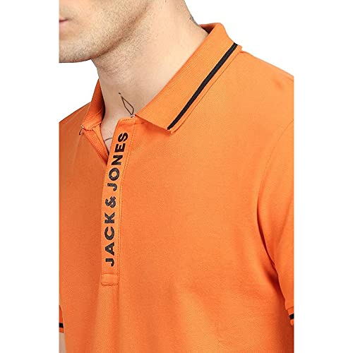 Image of Jack & Jones Printed Cotton Slim Fit Mens Polo T-Shirt